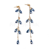 (Jewelry Parties Factory Sale)Electroplate Glass Dangle Earrings EJEW-JE03768-06-1