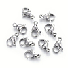 Non-Tarnish 304 Stainless Steel Lobster Claw Clasps X-STAS-F182-01P-E-2