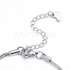 304 Stainless Steel 2-strand Round Snake Chain Bracelets BJEW-L673-014-GP-2