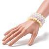 Bead in Bead Transparent Round Acrylic Beads Stretch Bracelet Set for Kids BJEW-JB06590-4