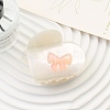 Heart with Bowknot Cellulose Acetate(Resin) Claw Hair Clips PW-WG50019-07-1