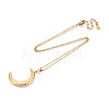 304 Stainless Steel Pendant Necklaces NJEW-T018-20G-3