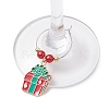 Christmas Alloy Enamel Wine Glass Charms AJEW-JO00258-3