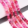 Natural Banded Agate/Striped Agate Beads Strands G-S359-374B-1
