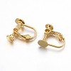 Brass Clip-on Earring Settings X-KK-K225-14-G-2