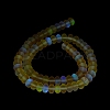 Frosted Transparent Glass Beads Strands FGLA-M002-01G-5