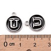 Platinum Plated Alloy Charms X-ENAM-S118-02U-P-3