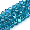 Electroplate Glass Beads Strands EGLA-A034-T1mm-L25-1
