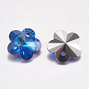 Faceted Glass Rhinestone Charms RGLA-F055-14x14-001BB-2