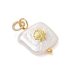Baroque Natural Nucleated Pearl Keshi Pearl Pendants PALLOY-JF04833-4