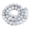 Natural Dyed Yellow Jade Beads Strands G-R271-6mm-YXS18-01-2