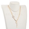 Star & Moon & Cross Brass Lariat Necklaces Sets NJEW-JN03041-10