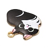 Alloy Enamel Pendants ENAM-M046-11G-A-4