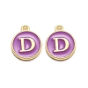 Golden Plated Alloy Enamel Charms LS-ENAM-Q437-12D-1