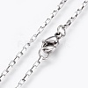 Non-Tarnish 304 Stainless Steel Box Chain Necklaces NJEW-F248-22A-P-2