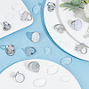 Unicraftale DIY Blank Dome Oval Finger Ring Making Kit DIY-UN0004-49-3