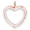 Alloy & Glass Floating Locket Pendants PW23032039666-1