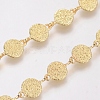 Textured Brass Handmade Link Chains CHC-G006-08G-5