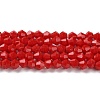 Opaque Solid Color Imitation Jade Glass Beads Strands GLAA-F029-P4mm-02-1