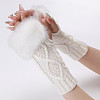 Polyacrylonitrile Fiber Yarn Knitting Fingerless Gloves COHT-PW0001-15A-1