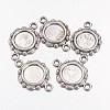 Tibetan Style Link Cabochon Bezel Settings LS-TIBEP-0578-S-FF-2