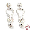 925 Sterling Silver S-Hook Clasps STER-Q191-07B-S-1