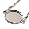 Non-Tarnish 304 Stainless Steel Round Cabochon Setting Bracelets LS-DIY-Z026-01C-2