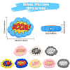 CHGCRAFT 18Pcs 9 Style Cloud with Word Food Grade Eco-Friendly Silicone Beads SIL-CA0002-76-2
