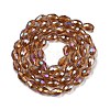 Transparent Electroplate Glass Beads Strands EGLA-N013-T4mm-B16-2