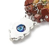 Chakra Natural Gemstone Chip Bead Keychain KEYC-JKC00415-02-5