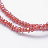 Electroplate Opaque Glass Beads Strands X-EGLA-J144-PL-B02-3