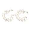 Brass Spiral Laid Stud Earrings for Women EJEW-A121-21S-3