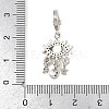 Brass Colorful Rhinestone European Dangle Charms KK-P324-08P-3