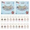 Resin Imitation Pearl Crown Pendant Locking Stitch Markers HJEW-AB00093-1