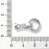 Rack Plating Brass Pave CLear Cubic Zirconia Fold Over Clasps KK-M282-47P-3