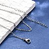 Non-Tarnish 304 Stainless Steel Cable Chain Necklace STAS-T040-PJ204-45-4