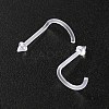 Acrylic L-Shaped Nose Ring AJEW-YW0001-06D-3