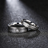 Valentine's Day Gifts Titanium Steel Cubic Zirconia Couple Rings For Men RJEW-BB16438-10-4