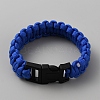 Survival Polyester Cord Bracelet with Plastic Clasps for Hiking Camping Outdoor BJEW-WH0018-54D-1