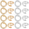 30Pcs 2 Colors Brass Snap Clasps KK-BBC0021-51-1