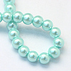 Baking Paint Pearlized Glass Pearl Round Bead Strands X-HY-Q330-8mm-45-4