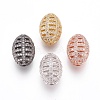 Brass Micro Pave Cubic Zirconia Beads ZIRC-F090-02-A-1