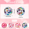 50Pcs UV Plating Opeque Acrylic Beads MACR-SC0001-51A-2
