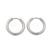 Tarnish Resistant 304 Stainless Steel Huggie Hoop Earrings EJEW-F111B-19mm-P-2