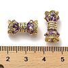 Brass Micro Pave Cubic Zirconia Beads ZIRC-P112-05G-01-3