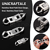 Unicraftale 3Pcs 3 Styles 304 Stainless Steel Fold Over Clasps STAS-UN0053-38-5