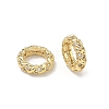 Brass Clear Cubic Zirconia European Beads KK-D228-10G-1