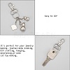 Zinc Alloy Swivel D Rings Lobster Claw Clasps X-E341-8-5
