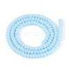 Opaque Spray Painted Glass Beads GLAA-ZX008-4mm-18J-2