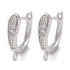 Anti-Tarnish Rhodium Plated 925 Sterling Silver Leverback Earring Findings STER-NH0012-01P-1